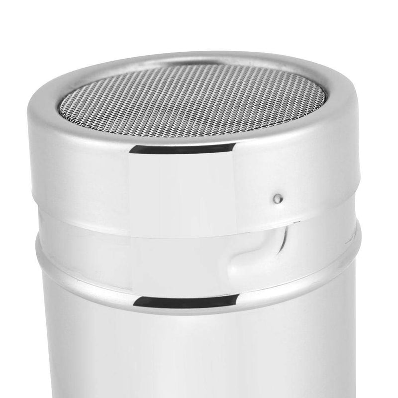 [Australia - AusPower] - Stainless Steel Chocolate Shaker Icing Sugar Powder Cocoa Flour Coffee Sifter Dredge Duster Seasoning Cooking Tools Fine Mesh with 16pcs Coffee Stencils Cappuccino Latte Art(Coffee Shaker) Coffee Shaker 