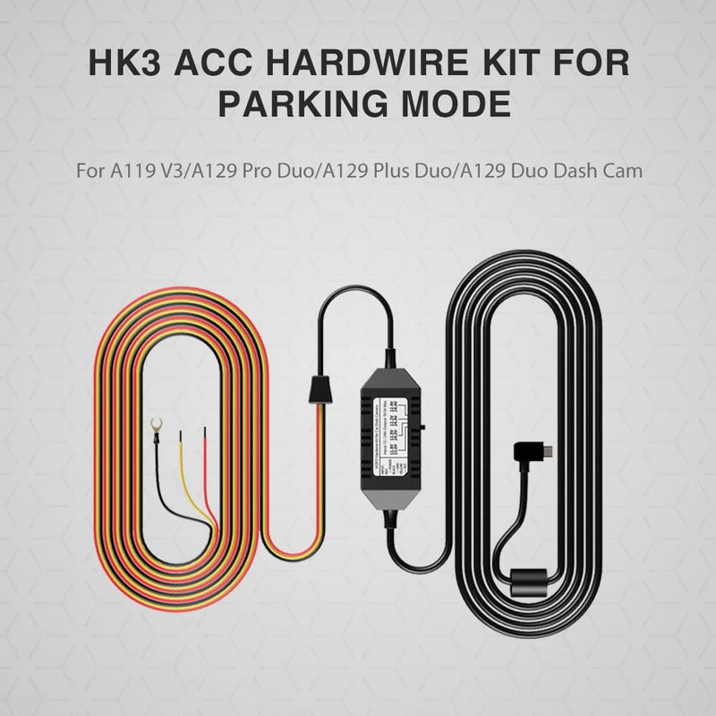 [Australia - AusPower] - VIOFO HK3 ACC Hardwire Kit for A129, A129 Plus, A129 PRO, A129 IR, A119V3, Enables Parking Mode, Low Voltage Protection 