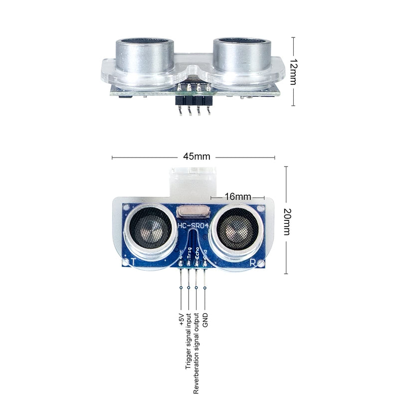 [Australia - AusPower] - 2pcs Ultrasonic Module HC-SR04 Distance Sensor with 2pcs Mounting Bracket for Arduino Uno R3 Mega 2560 Nano Raspberry Pi 3 Smart Robotics Projects 