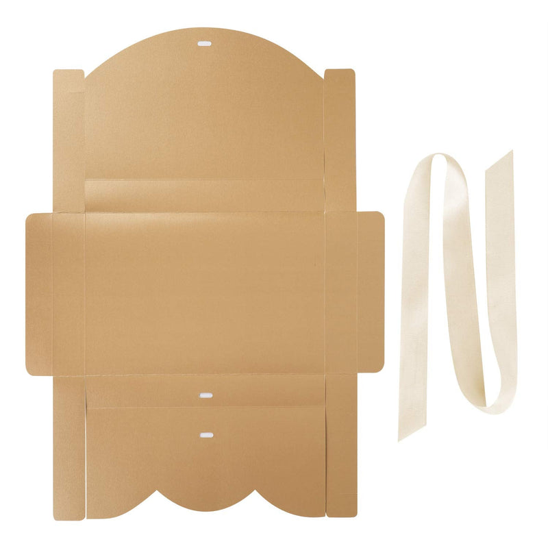 [Australia - AusPower] - 10 Pack Rectangle Presents Box with Ribbon Bowknot Kraft Paper Gift Bag Cardboard Underwear Necklace Shirt Wrapping Box Clothing Scarves Packaging Bag for Wedding Party Baby Shower Valentines Day Gold 1 