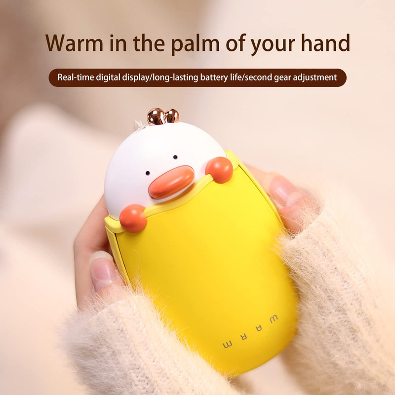 [Australia - AusPower] - MEYHLEEYA Cartoon Duck Hand Warmer Rechargeable Mini USB Portable Power Bank 4000mAh Bothside Quick Heat for Outdoor Sports, Camping, Golf, Fishing, Ideal 8000mah 