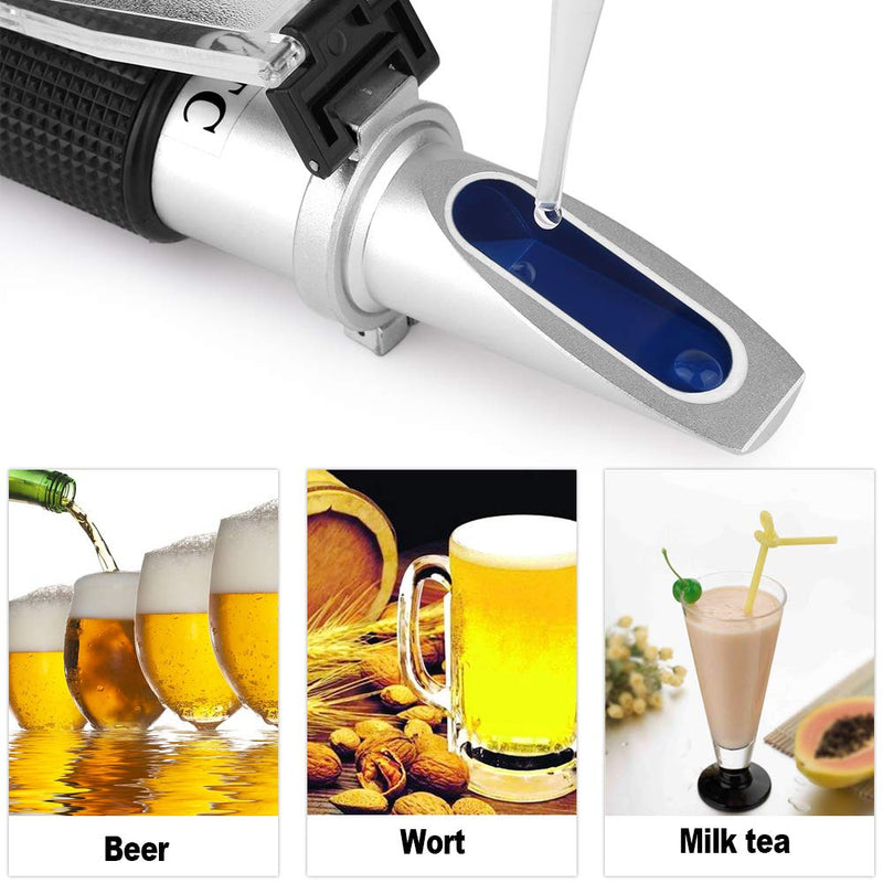 [Australia - AusPower] - Brix Refractometer for Homebrew Beer Wort Refractometer, Dual Scale Beer Refractometer Specific Gravity 1.000-1.120 and Brix: 0~32%, ATC Wort SG Refractometer Replaces Homebrew Hydrometer 
