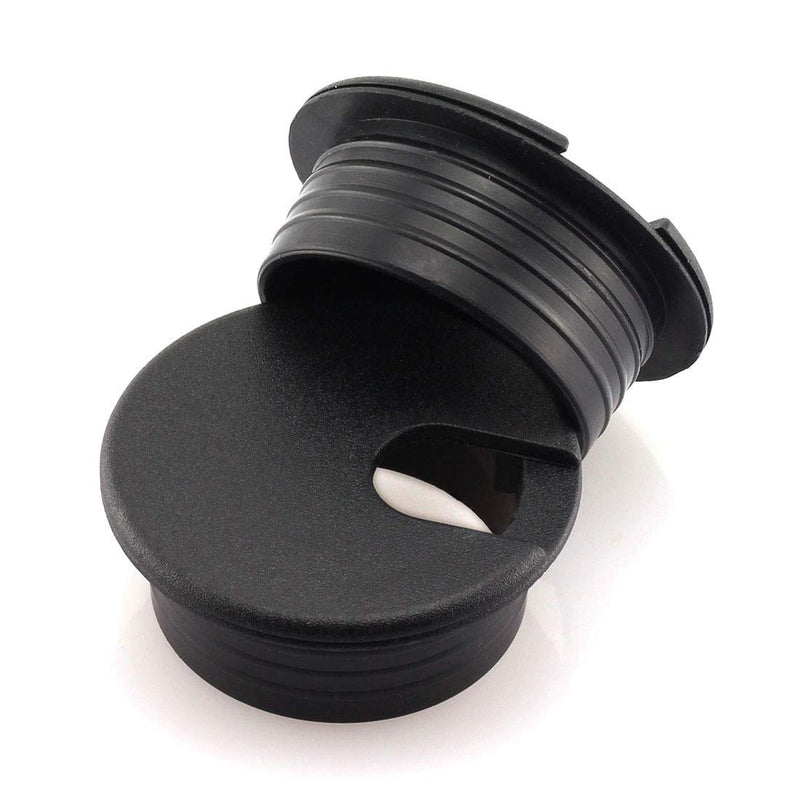 [Australia - AusPower] - HJ Garden 2pcs 1-1/2 inch Desk Wire Cord Cable Grommets Hole Cover Office PC Desk Cable Cord Organizer Plastic Cover Black 2 