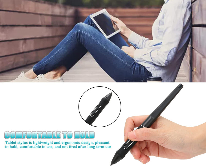 [Australia - AusPower] - Stylus Digital Pen for Touch Screens,Stylus Smart Pencil,PW507 Portable Graphic Tablet Pen 8192 Level High Sensitivity Digital Tablet Stylus Black for HUION Tablet Kamvas Pro 12/13/16/Kamvas 16/20 