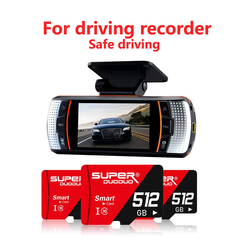 [Australia - AusPower] - Micro SD Card 512GB SD Memory Card Class 10 High Speed TF Card with SD Card Adapter for Camera, Phone, Computer,Dash Came,Tachograph,Tablet,Drone XHH-512GB 