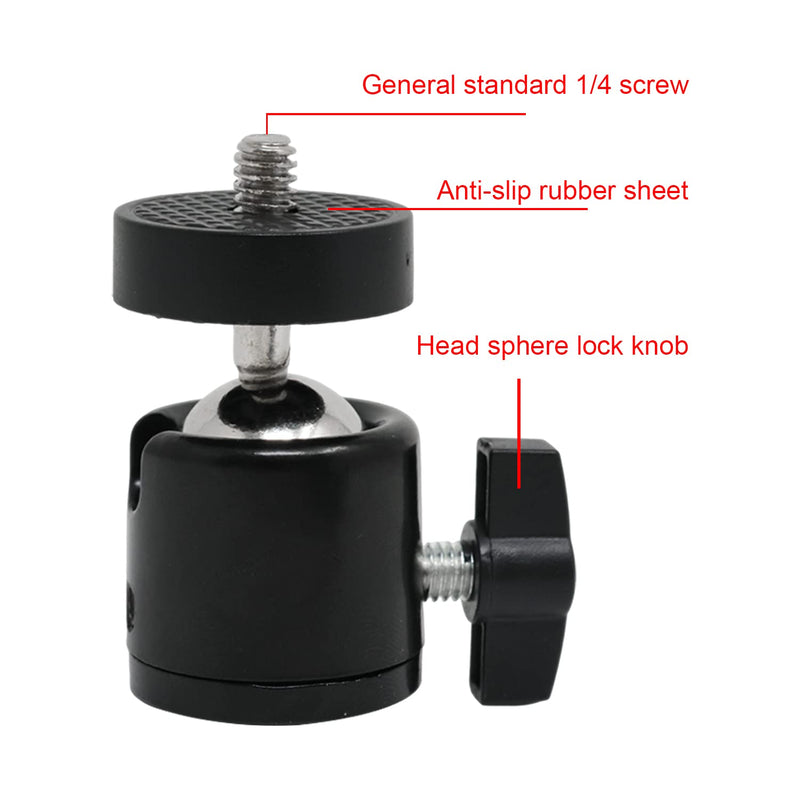 [Australia - AusPower] - Honbay 1 Piece 1/4 Inch to 3/8 Inch Convert Screw Adapter Swivel Mini Ball Head Screw Tripod Mount for DSLR Camera Camcorder Light Bracket 
