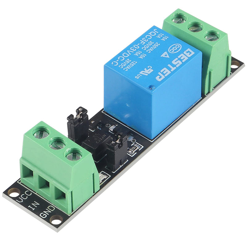 [Australia - AusPower] - Alinan 10pcs 1 Channel 3V Relay High Level Relay Power Switch Board, Optocoupler Module Opto Isolation High Level Trigger for IOT ESP8266 Development Board 
