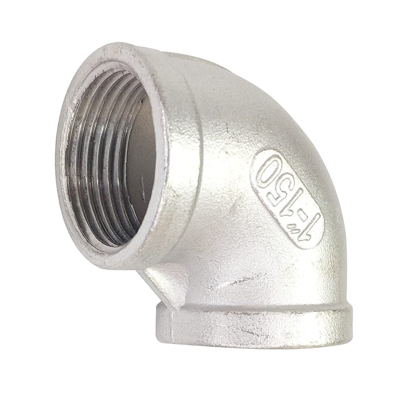 [Australia - AusPower] - 1" Female Threaded Elbow 90 Degree Elbows Angled Stainless Steel 304 Pipe Fitting NPT 1 Inch 