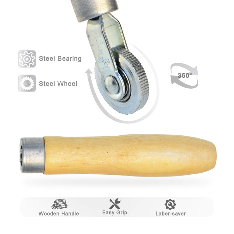 [Australia - AusPower] - ITEQ Tire Patch Roller Wooden Handle 1 1/2" Dia Tire Repair Tool (6mm) 6mm 