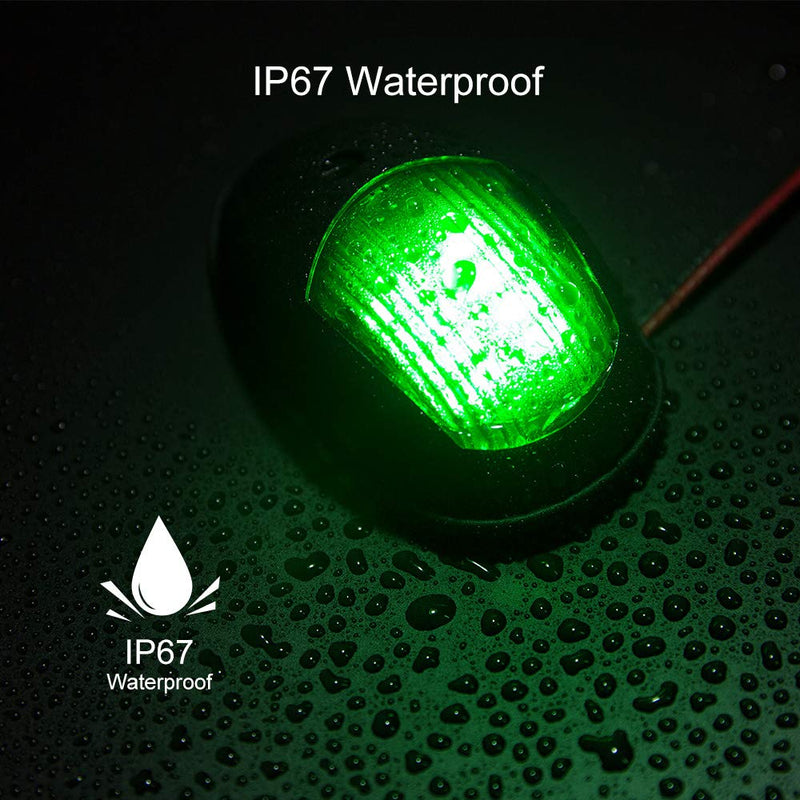 [Australia - AusPower] - Osinmax Boat Navigation Light, Marine Navigation Lights, Bow Light for Boats Led. Ideal for Pontoon and Small Boat （Black） 