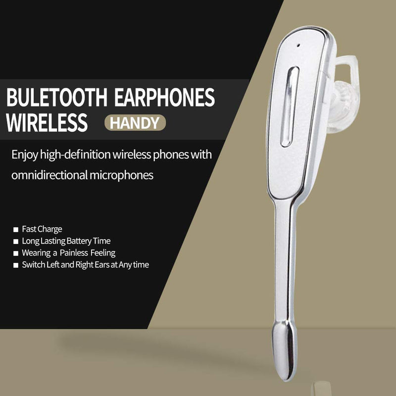 [Australia - AusPower] - SWCT02W Bluetooth Headset,Hands-Free Bluetooth Earpiece Headphones for Cell Phones, Noise Cancelling Wireless Earpieces w/Mic for Business/Driving/Office, Compatible with iPhone/Samsung/Android 