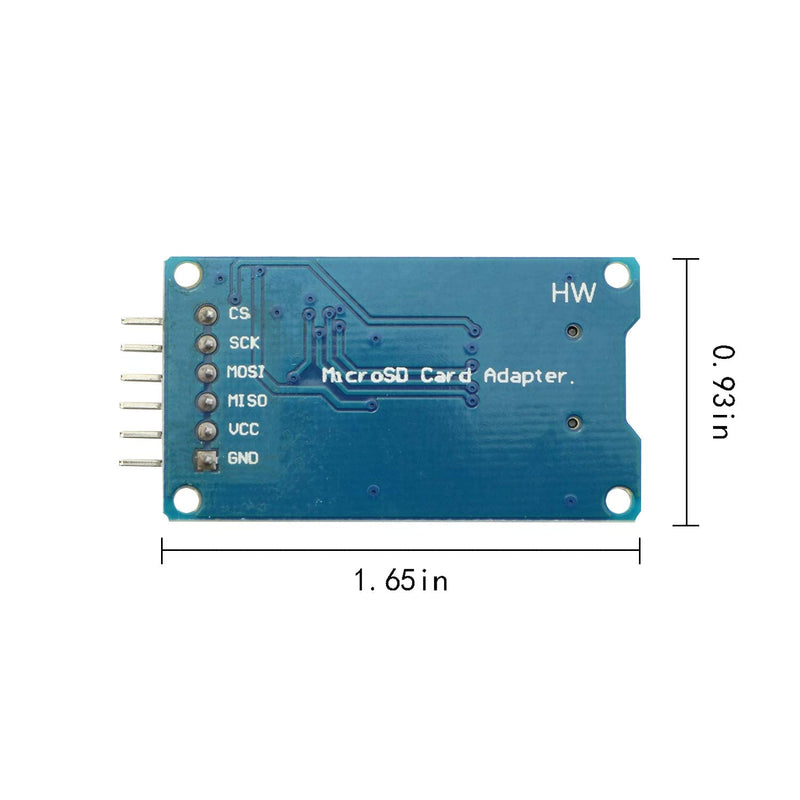 [Australia - AusPower] - Maxmoral 2PCS Micro SD Storage Board Memory Shield Expansion Module 6 Pin SPI Interface Mini TF Card Adapter Reader 