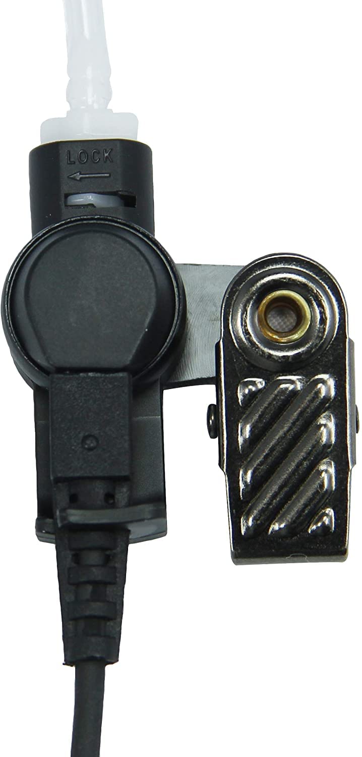 [Australia - AusPower] - MaximalPower Surveillance kit with Kevlar Enforcement in The Cable for 2 Way Radio Kenwood TK380, TK3160 Hand Free Earphone, 2 pin Plug, Black 