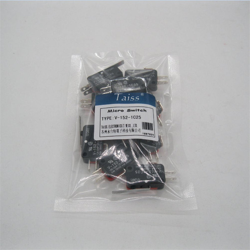 [Australia - AusPower] - Taiss/ 8pcs SPDT 1 NO 1 NC Hinge Lever Type Miniature Micro Limit Switch V-152-1C25 
