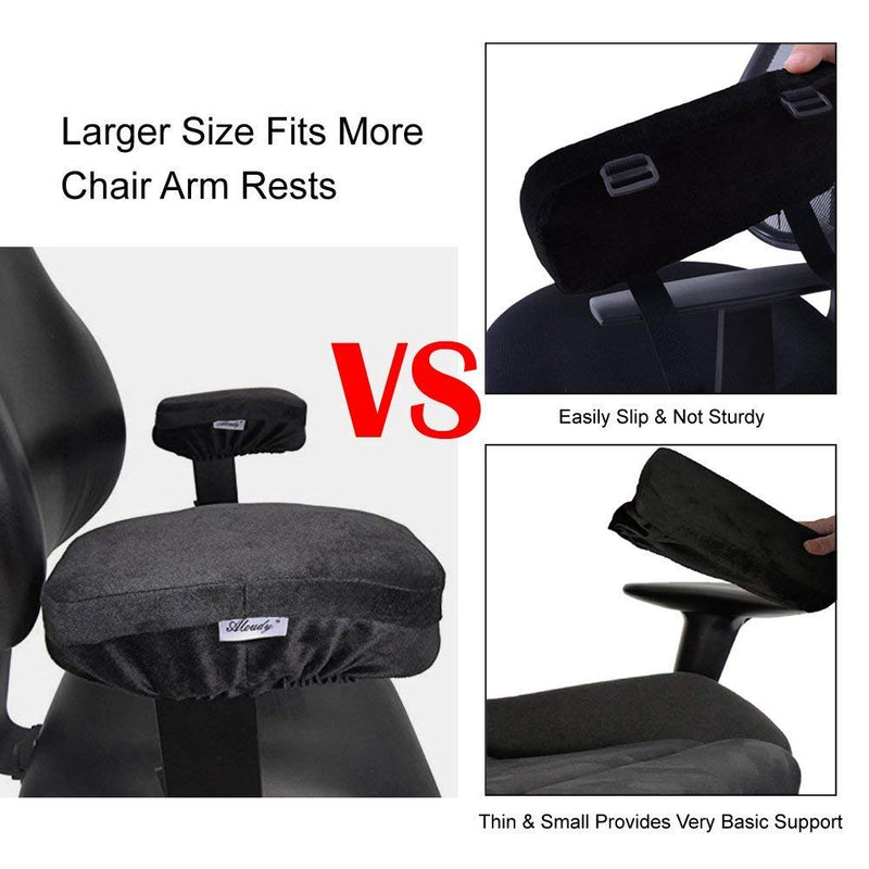 [Australia - AusPower] - Aloudy Arm Rest Pillow, 2021 New Size 11” Office Chair Armrest Cover Pads, Comfy Desk Chair Cushions for Elbows and Forearms(Large, Set of 2) 