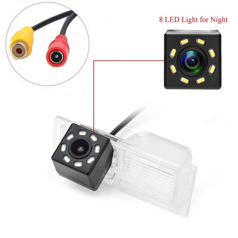 [Australia - AusPower] - aSATAH 8 LED Car Rear View Camera for Buick Excelle GT/Buick Lacrosse/Allure/Buick Encore/Opel Mokka/Buick Envision & Waterproof and Shockproof Reversing Backup Camera (8 LED) 
