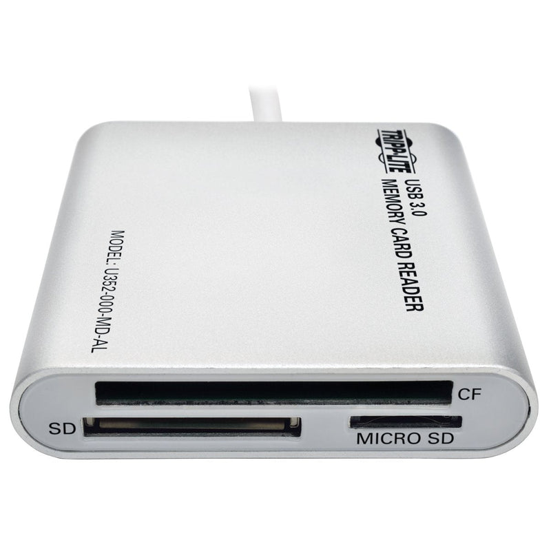 [Australia - AusPower] - Tripp Lite USB 3.0 SuperSpeed Multi-Drive Memory Card Reader/Writer 5Gbps Aluminum Case (U352-000-MD-AL), Multi Color SD/MS/CF Aluminumn 