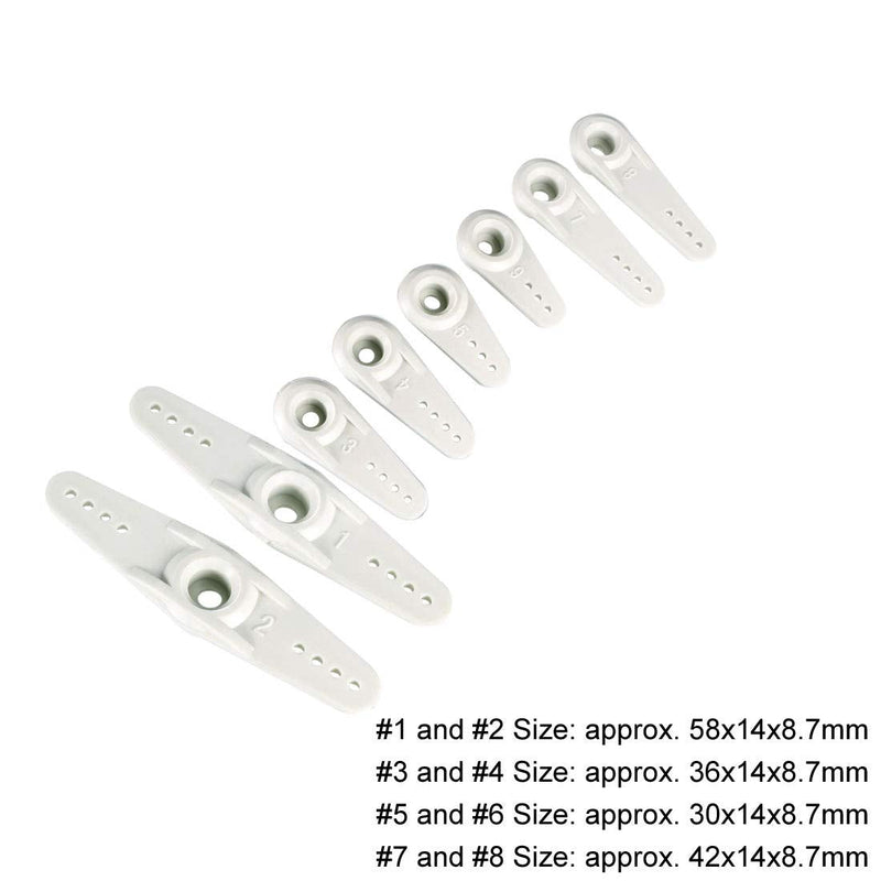 [Australia - AusPower] - uxcell Plastic Servo Arms 25T White, 3mm Hole Single/Double Arm for Futaba 1 Set 