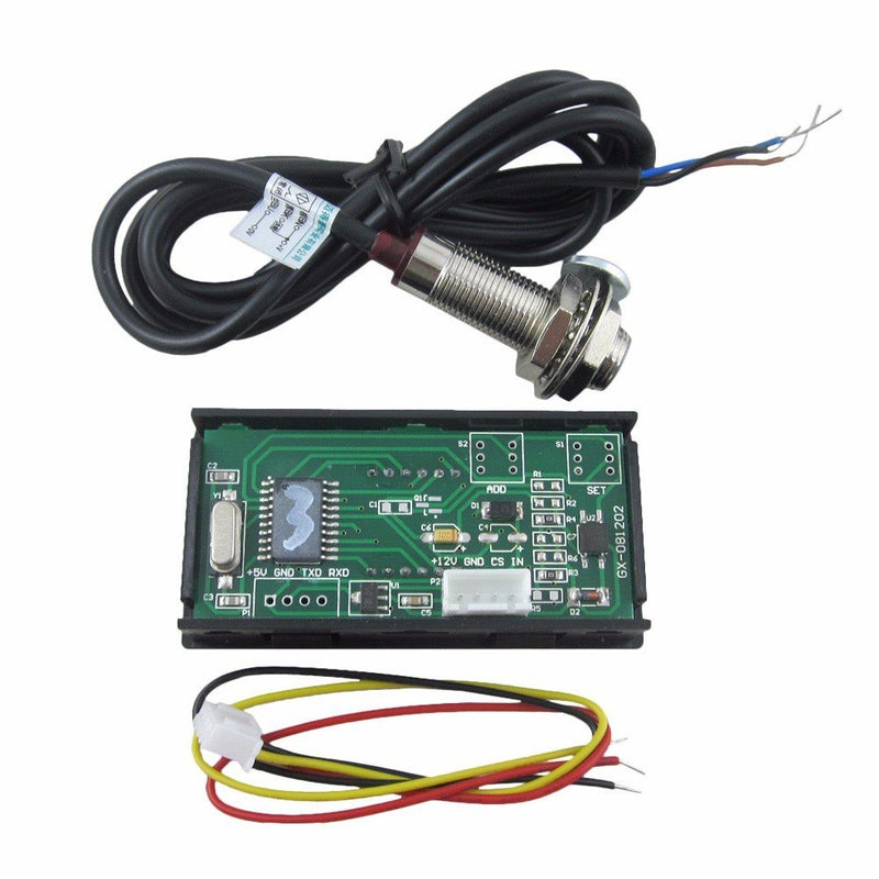 [Australia - AusPower] - DIGITEN 4 Digital Green LED Tachometer RPM Speed Meter + Hall Proximity Switch Magnet Sensor NPN for Lathe Conveyor Belt 