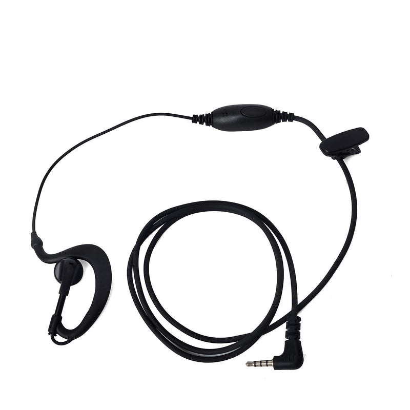 [Australia - AusPower] - HYS G-Shape Earpiece for Baofeng BF-UV3R BF-T1 T6 for Yeasu FT-10R FT-40R FT-50R FT-60R FT-70D Walkie-Talkie, with Clip Mic PTT Headset 