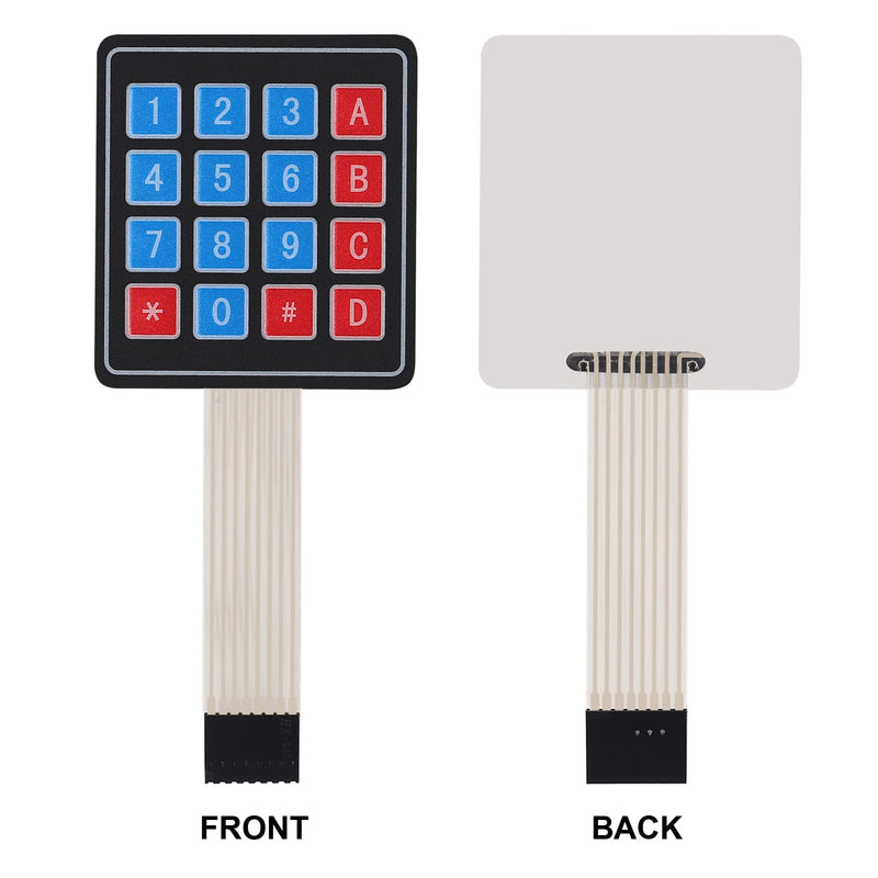 [Australia - AusPower] - 10pcs 4x4 Matrix Array Membrane Switch Keypad Keyboard 16 Key Matrix Array Membrane Switch 8pin Keypad Keyboard Microcontroller 