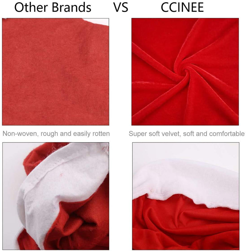 [Australia - AusPower] - CCINEE 6PCS Christmas Chair Covers,Santa Claus Hat Slipcover Xmas Chair Back Cover for Christmas Dinning Room Decoration 
