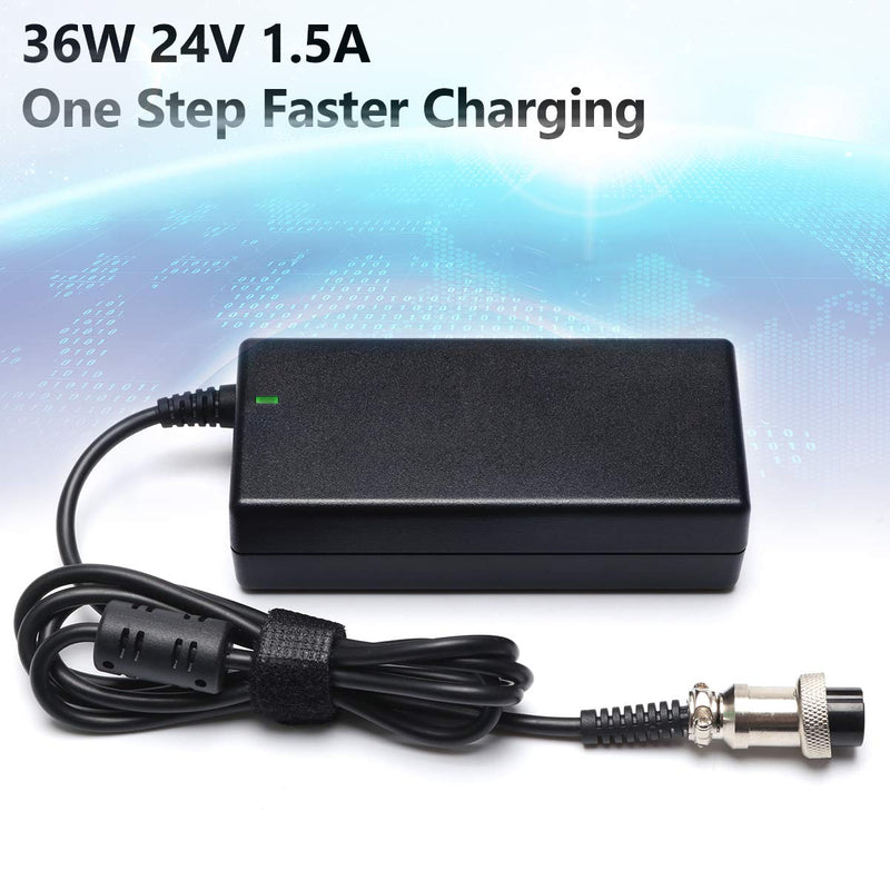 [Australia - AusPower] - Janboo 24V Scooter Battery Charger for Razor E100 E200 E200S E175 E300 E300S E125 E150 E500 PR200 E225S E325S MX350 MX400 Charger Power Supply Cord 