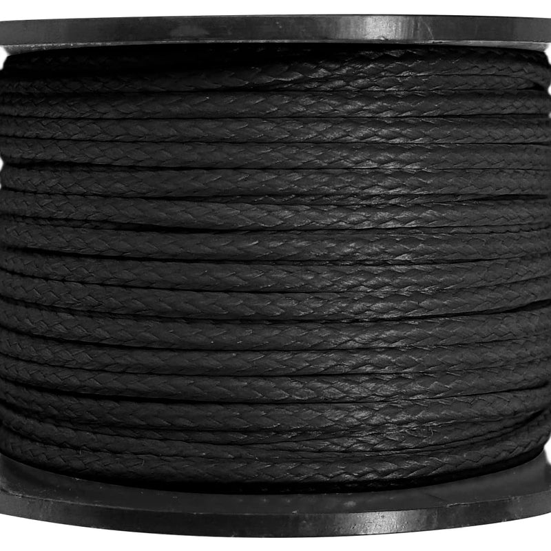 [Australia - AusPower] - emma kites Hollow UHMWPE Braided Cord 1.3mm, 1.6mm, 1.8mm, 2mm Spliceable for Tent Guyline Tarp Hammock Ridgeline Whoopie Sling Bear Bagging for Camping Backpacking 1.3mm(Dia.)x100ft | 580Lb Black 