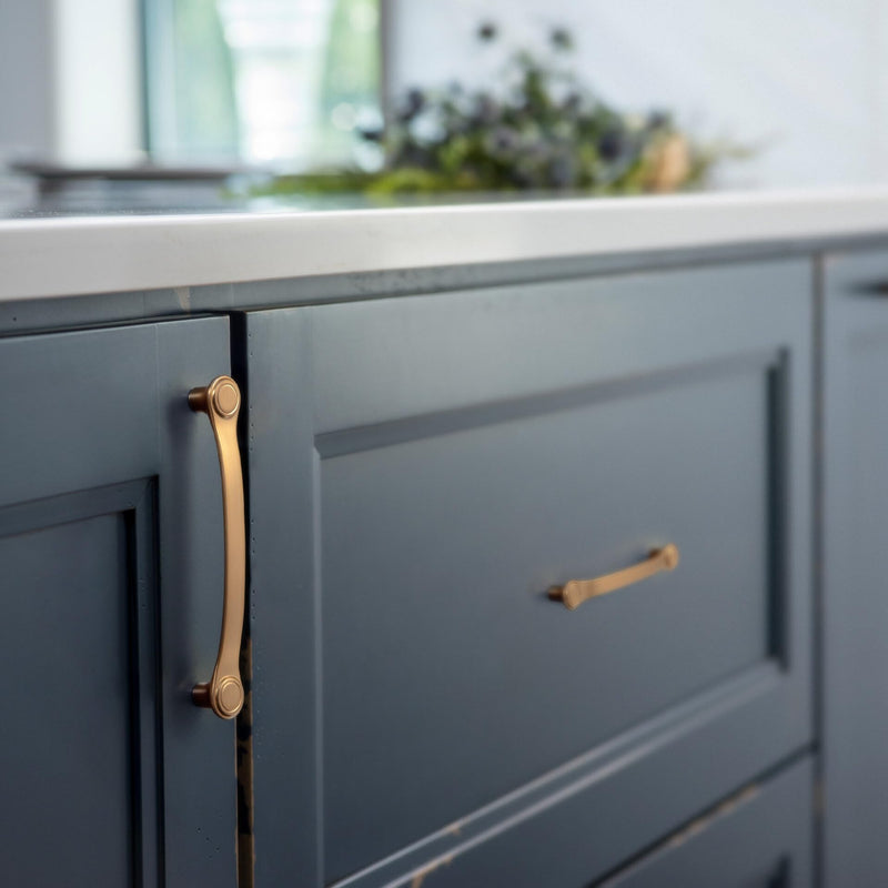 [Australia - AusPower] - Goo-Ki 5''(128mm) Hole Centers Champagne Bronze Cabinet Pulls,Casual Luxury Solid Zinc Cabinet Handles for Drawer,Cupboard, Wardrobe,6 Pack 5'' Hole Centers 