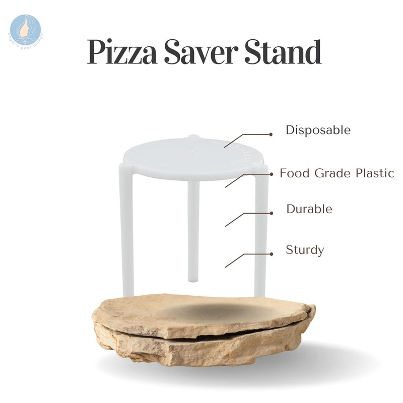 [Australia - AusPower] - Angel's Peel Lounge Pizza Box Stack / Pizza Saver Stand- White Plastic Tripod Stack for Restaurant Container, Catering Boxes and Food Take Out Service (Pack of 50) 