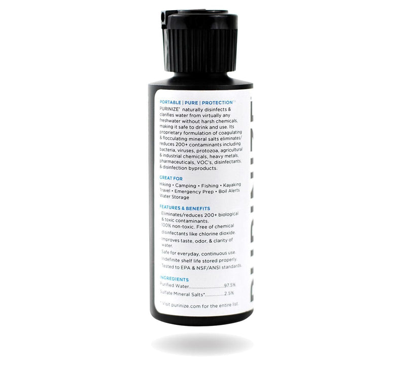[Australia - AusPower] - PURINIZE - The Best and Only Patented Natural Water Purifying Solution - Chemical Free Camping and Survival Water Purification 