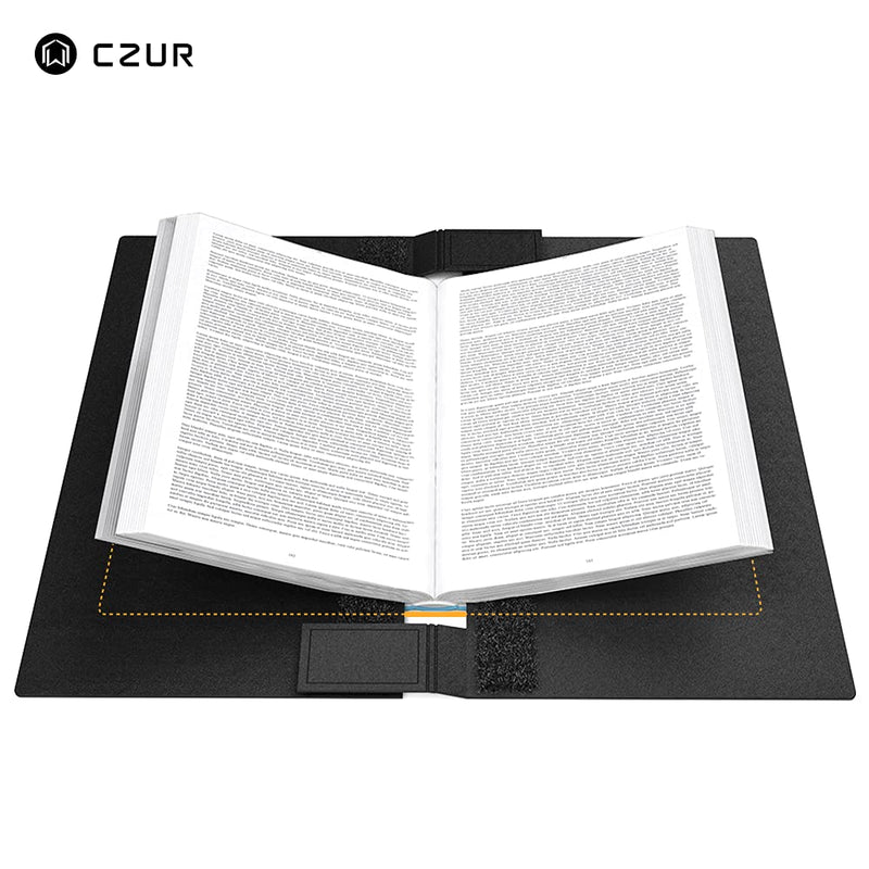 [Australia - AusPower] - CZUR Assistive Cover 13.14-inch with Adjustable Hook&Loop Splash Resistant,PVC Material Cover for CZUR Book Scanner, Office&Home-Black 