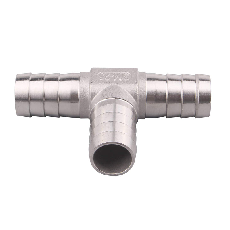 [Australia - AusPower] - DERPIPE Stainless Steel 1" Hose Barb, 3 Way Tee T Shape Union Barbed Splitter Fitting 1 Inch 