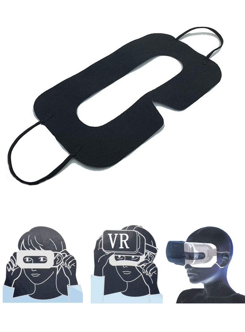 [Australia - AusPower] - VR Mask 100pcs VR Experience Face Mask Sanitary Cloth Compatible VR Oculus Rift Playstation VR HTC Vive VR Goggle VR Box-Prevent Sweat and Dirt 100 Black 