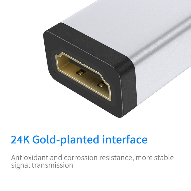 [Australia - AusPower] - 4K HDMI Coupler Female to Female, 2 Pack HDMI Extender 2.1 HDMI Adapter Connector 120Hz Aluminum Alloy Support 3D HDR for HDTV, Roku TV Stick, PC, Monitor, Laptop, Computer, Projector, PS 5/4 