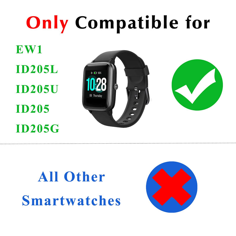 [Australia - AusPower] - 3 Packs 3D Screen Protector Compatible with ID205L Smart Watch Veryfitpro ID205 ID205U ID205G and Compatible with Letsfit EW1, 1.3 inch Full Coverage Bubble-Free Curved Edge HD Protective Film 