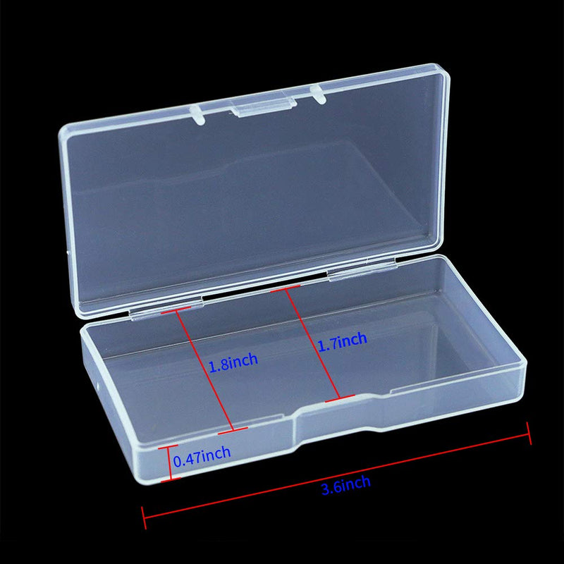 [Australia - AusPower] - Twdrer 16PCS Small Plastic Clear Storage Case with Lid,Transparent Collection Container Box for Keeping Small Parts,Cotton Swab,Coins,Screws,Flossers,beads,Ornaments(3.6" x 2" x 0.7") 