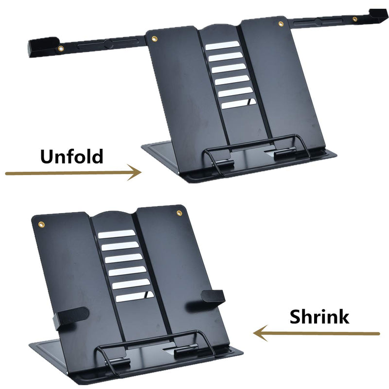 [Australia - AusPower] - Citmage Desk Book Stand Document Holder Heavy Duty Metal Reading Stand Black for Book Magazine Menu iPad Music Score Speech Draft with 6 Adjustable Positions (Upgrade Edition) Black-2 