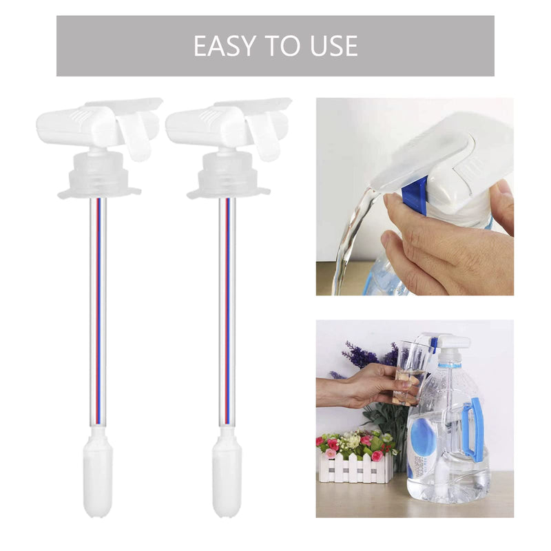 [Australia - AusPower] - Automatic Tap Drink Dispenser, Electric Drink Dispenser, Milk Dispenser for Fridge Gallon for Milk Juice Beer Spill Proof, Beverage Dispenser for Party Decoration Outdoor Home Kitchen(2 PCS)(White) White 