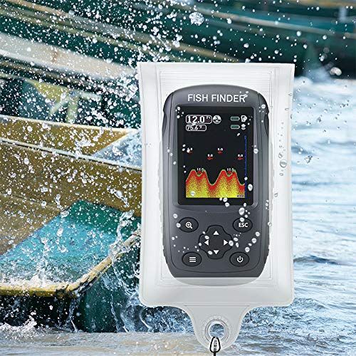 [Australia - AusPower] - Venterior Water Resistant Bag Case for Portable Fish Finder Display Host (White) White 