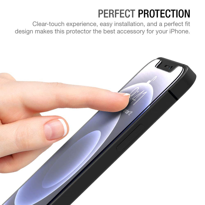 [Australia - AusPower] - XDesign Compatible with iPhone 12 Screen Protector, iPhone 12 Pro Screen Protector - 3 Pack Tempered Glass Film for iPhone XR / 11/12 / 12 Pro 6.1 inch 9H Hardness/Installation Tray/Case Friendly 