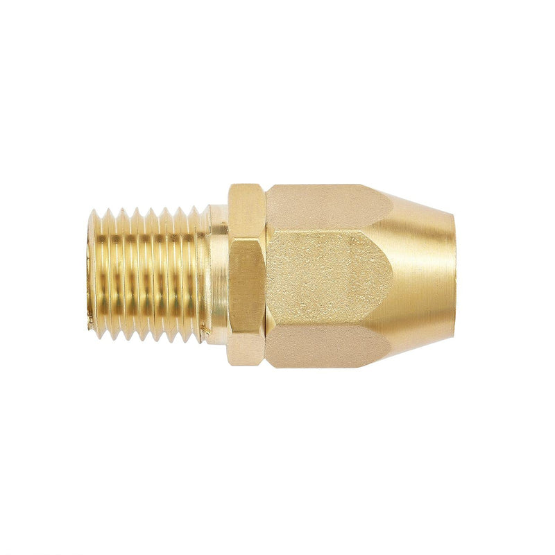 [Australia - AusPower] - Pronese 2pcs Premium Solid Brass Pneumatics Reusable Hose-End Repair Fitting,3/8" Barb For 3/8-Inch ID Polyurethane Air Hose With 1/4" NPT Rigid 3/8 Inch 4 