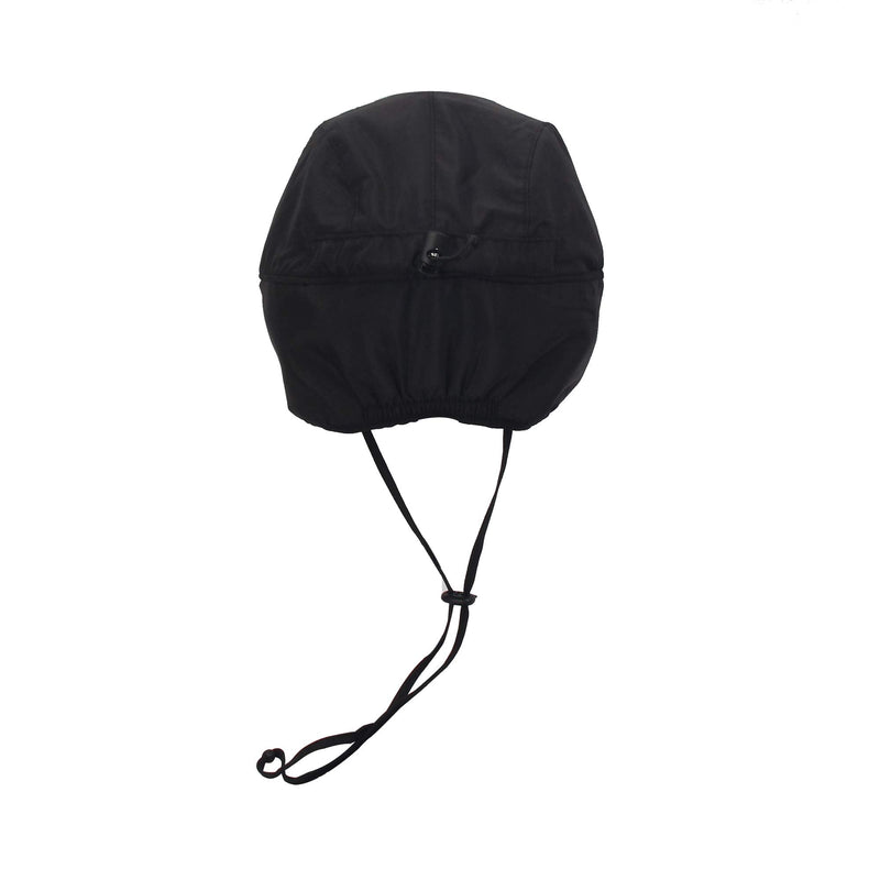 [Australia - AusPower] - Winter Baseball Earflap Cap with Detachable Windproof Strap Fleece Inside Cap Water Repellency Outdoor Cap Adult (Black) 