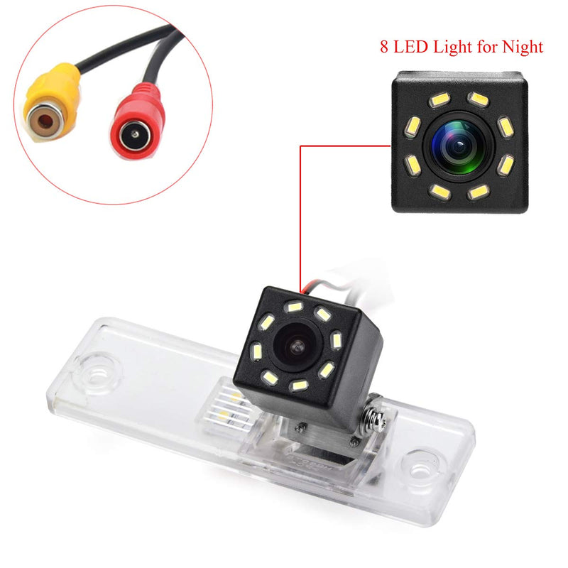 [Australia - AusPower] - aSATAH 8 LED Adjustable Angle Car Rear View Camera for Toyota 4Runner/Hilux Surf 2002~2010/Toyota Fortuner SW4/Toyota Innova& Waterproof and Shockproof Reversing Backup Camera (8 LED Adjustable Angle) 