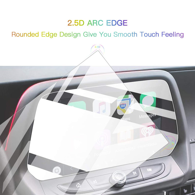 [Australia - AusPower] - Screen Protector Foils for 2014-2021 Camaro Navigation Display Tempered Glass 9H Hardness Anti Glare & Scratch HD Clear Chevrolet LCD GPS Touch Screen Protective Film (2016-2021 8In) 2016-2021 8In 