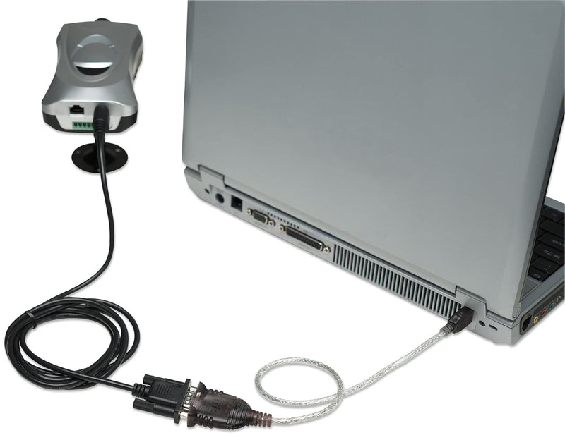 [Australia - AusPower] - Manhattan USB to RS232 Serial Adapter Converter – Long 18 Inch Cable Cord, 24 AWG - Connects Serial Device to a USB Port, FTDI Chipset, Compatible with Window, Linux, Mac – 3 Year Mfg Warranty–205153 Prolific PL-2303RA 0.45 m 