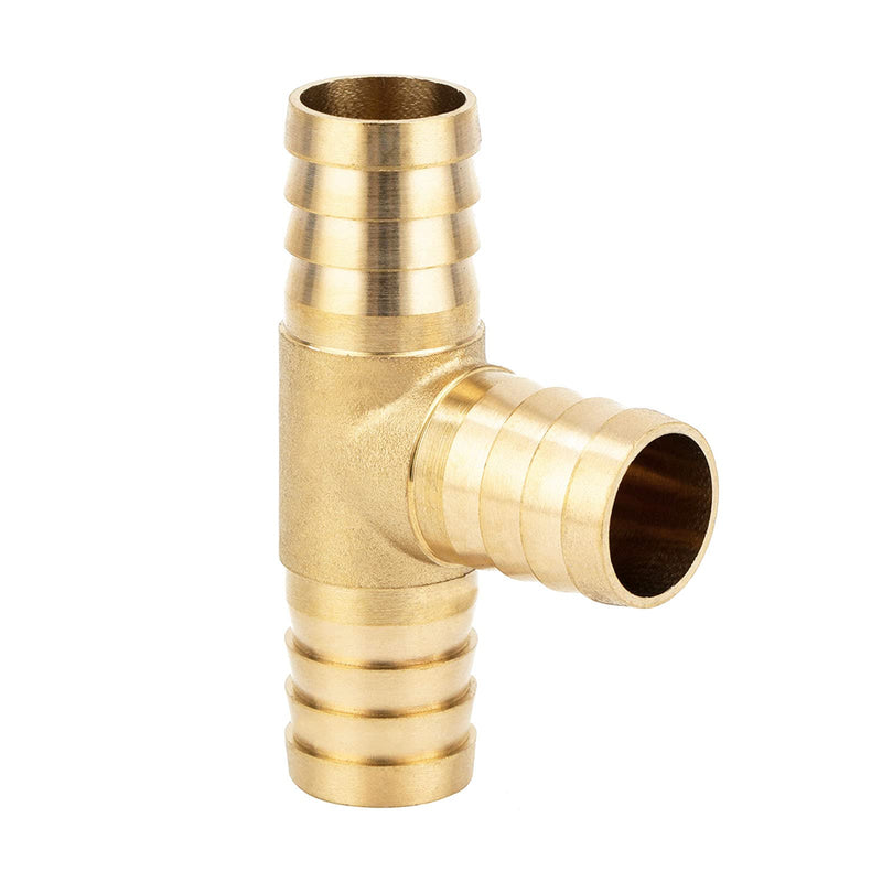 [Australia - AusPower] - Metalwork Brass Hose Barb T Fitting 1" Barbed x 1" Barbed x 1" Barbed Tee Union 3-Way Mender Joiner Connector (Pack of 2) 1" Barb x 1" Barb x 1" Barb Pack of 2 