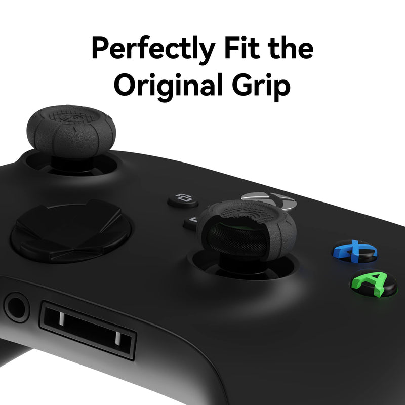 [Australia - AusPower] - GeekShare Thumb Grip Caps for Xbox One Controller,Silicone Joystick Cover Solid Color Thumbsticks Cover Set Compatible with Xbox Series X,3 Pairs / 6 Pcs (Black) Black 