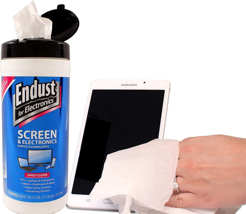 [Australia - AusPower] - Endust For Electronics Screen Cleaning Kit, Surface Cleaning Wipes, Microfiber Towel & Individually Wrapped Wipes Bundle For TV, Phone, Monitor, Laptop, Tablet, Pre-Moistened, Alcohol & Ammonia Free 
