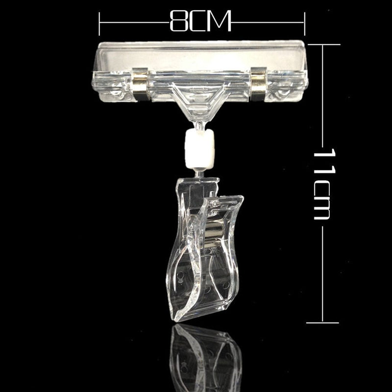[Australia - AusPower] - Jocon HD6006 Sign Clips Swivel Merchandise Sign Clip Display Clip (8 PCS, Clear) 8 PCS 